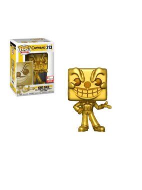 Funko POP Games Cuphead King Dice Gold 313 GameStop Exclusive Vinyl Figure NEW